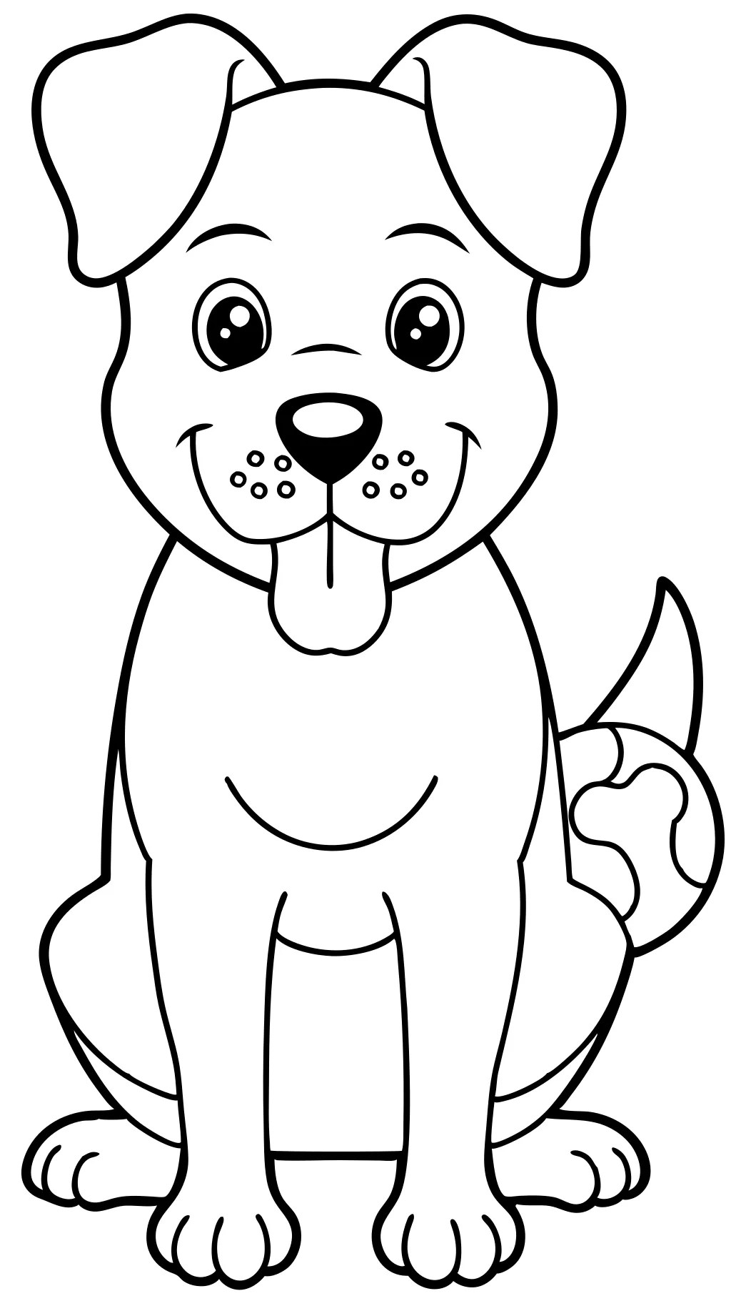 coloriages de chiens faciles